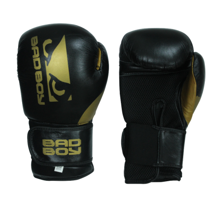 Guantes de boxeo Bad Boy de cuero sintético. Alta resistencia y calidad garantizada.