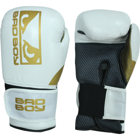 Guantes de boxeo Bad Boy de cuero sintético. Alta resistencia y calidad garantizada.