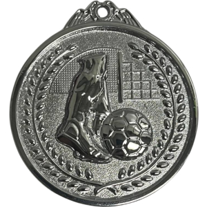 Medalla plateada de fútbol