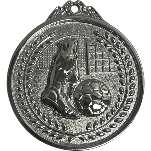 Medalla plateada de fútbol
