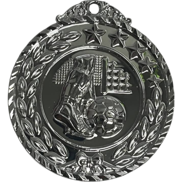 Medalla plateada de fútbol