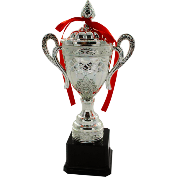 Trofeo de copa color plateado El Salvador